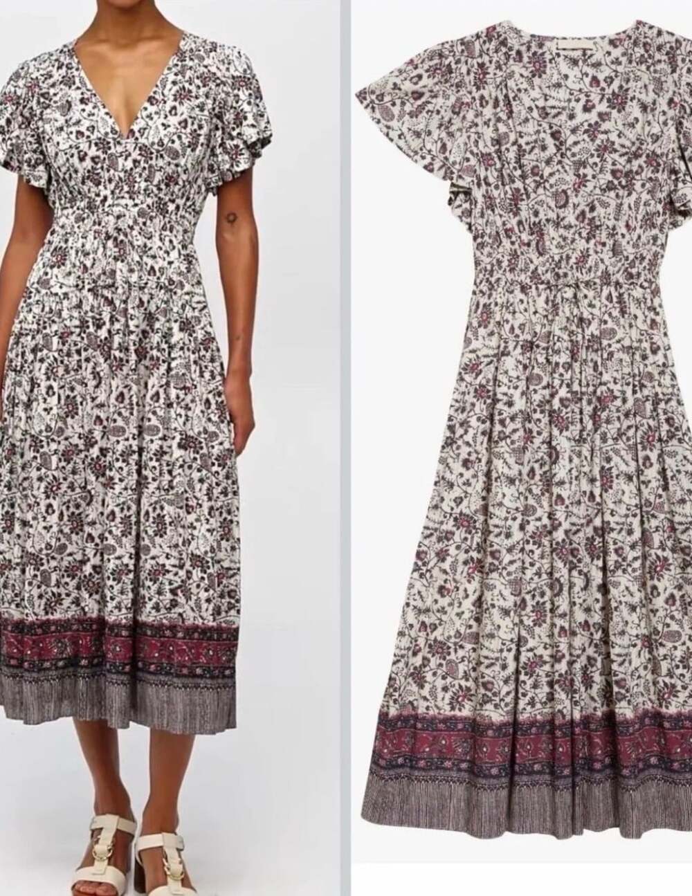 Ulla Johnson Lyria floral cotton blend dress sz 12